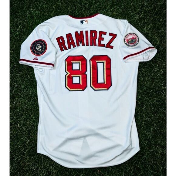 Washington Nationals 2008 Ismael Ramirez Game Worn Jersey Inaugural Season Sz 48 - Picture 3 of 9
